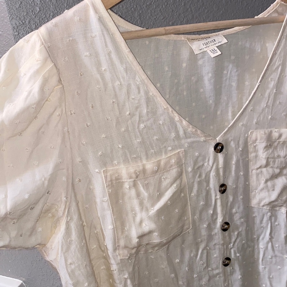 Boho Cream Flowy Top